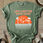 Life is Better W/Dogs - Labrador T-Shirt