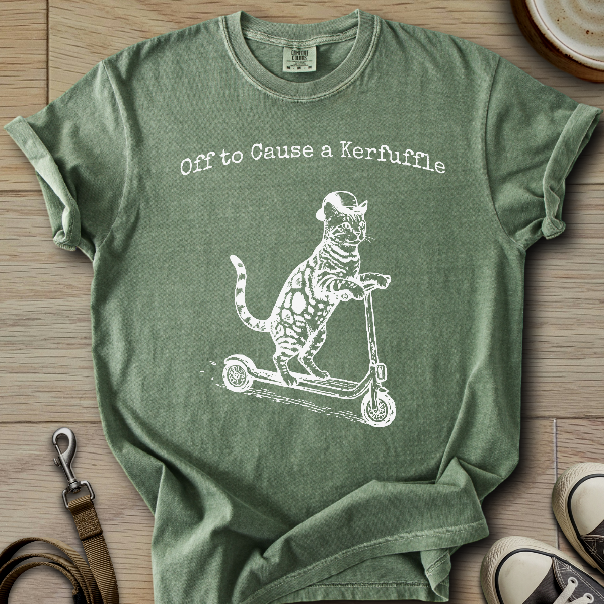 Off to Cause a Kerfuffle - Cat T-Shirt