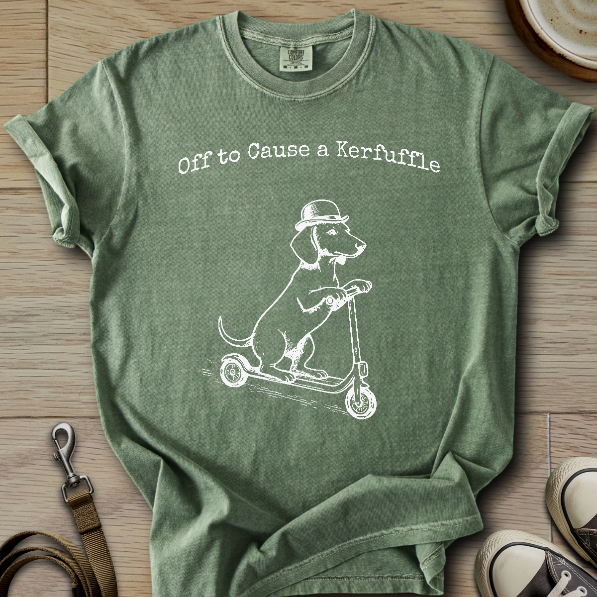 Off to Cause a Kerfuffle - Doxie T-Shirt