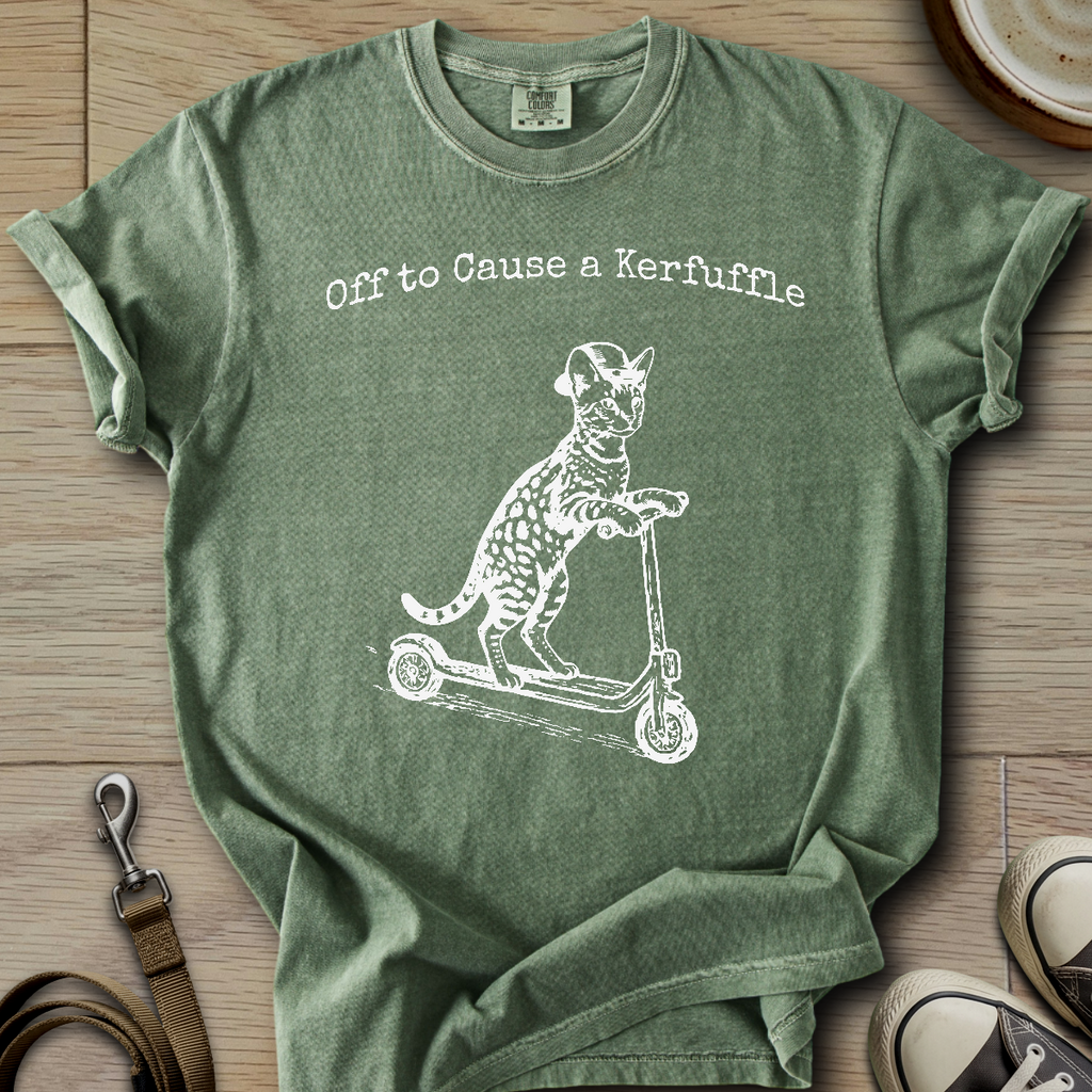 Off to Cause a Kerfuffle - Cat T-Shirt