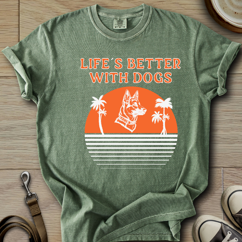 Life is Better W/Dogs - GSD T-Shirt