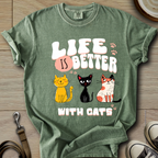Life is Better W/Cats T-Shirt