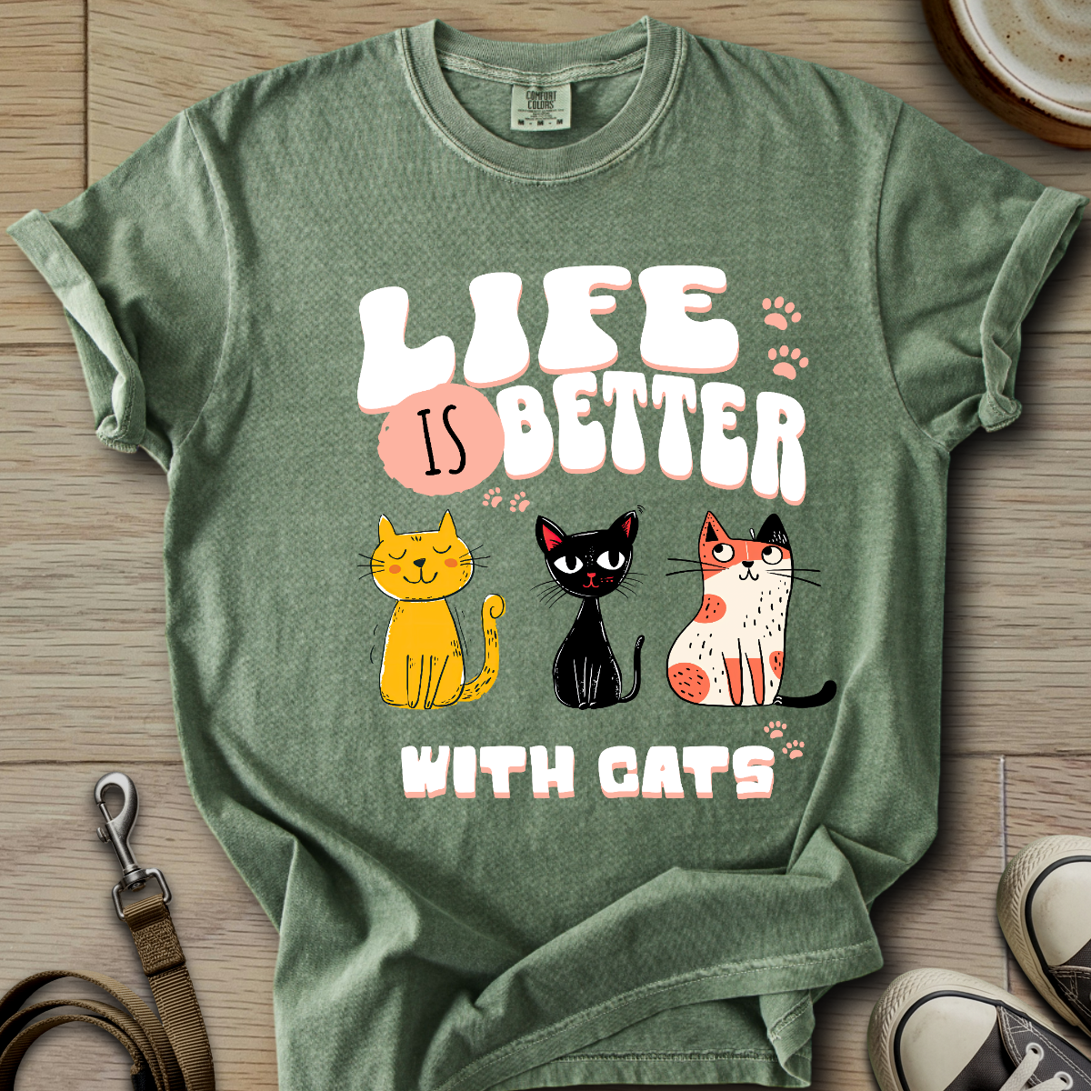 Life is Better W/Cats T-Shirt