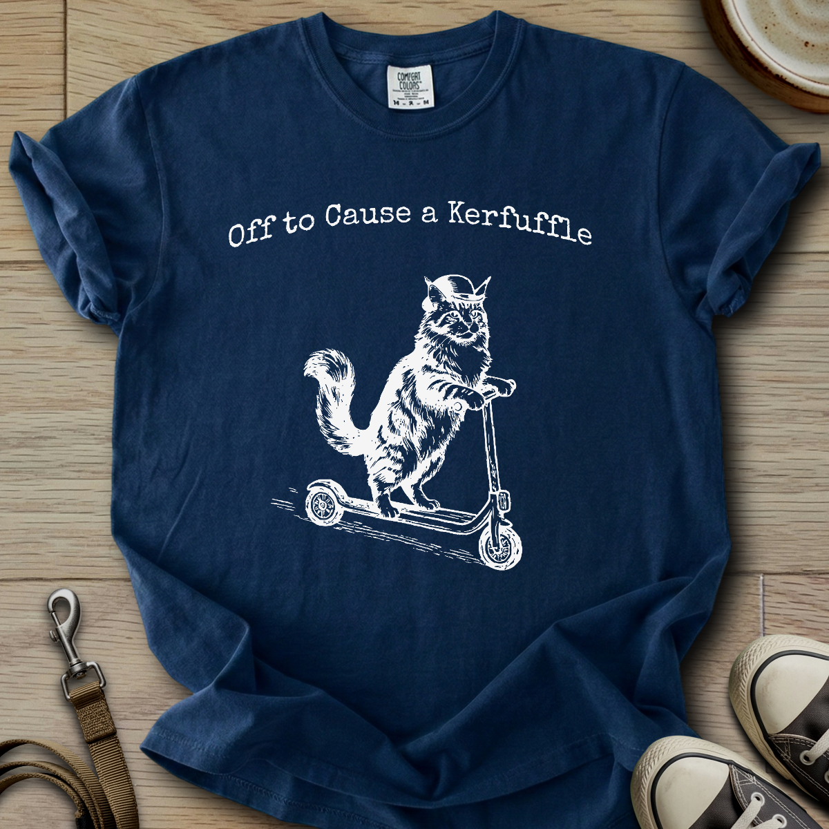 Off to Cause a Kerfuffle - Cat T-Shirt