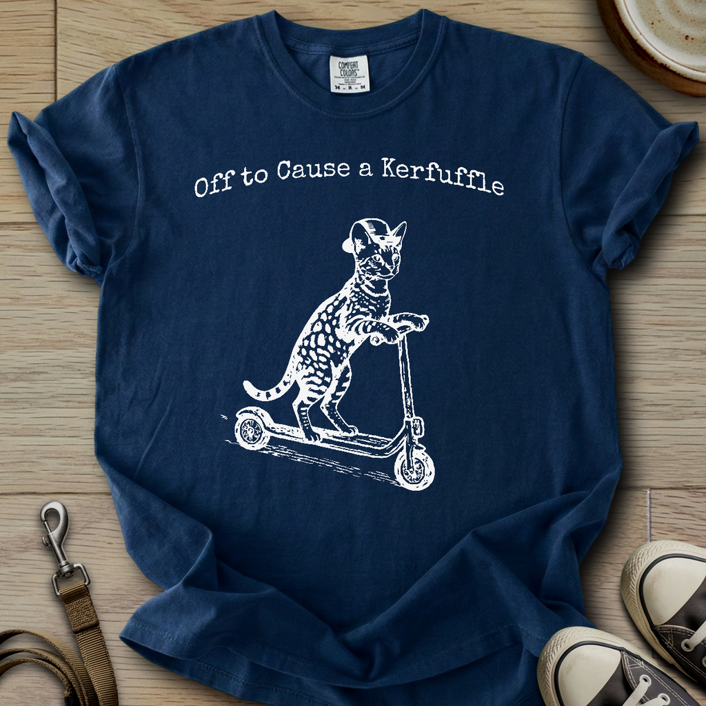 Off to Cause a Kerfuffle - Cat T-Shirt