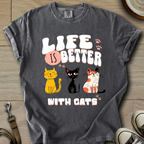 Life is Better W/Cats T-Shirt