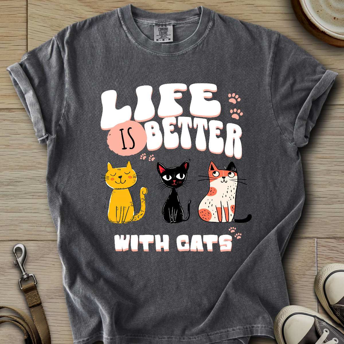 Life is Better W/Cats T-Shirt