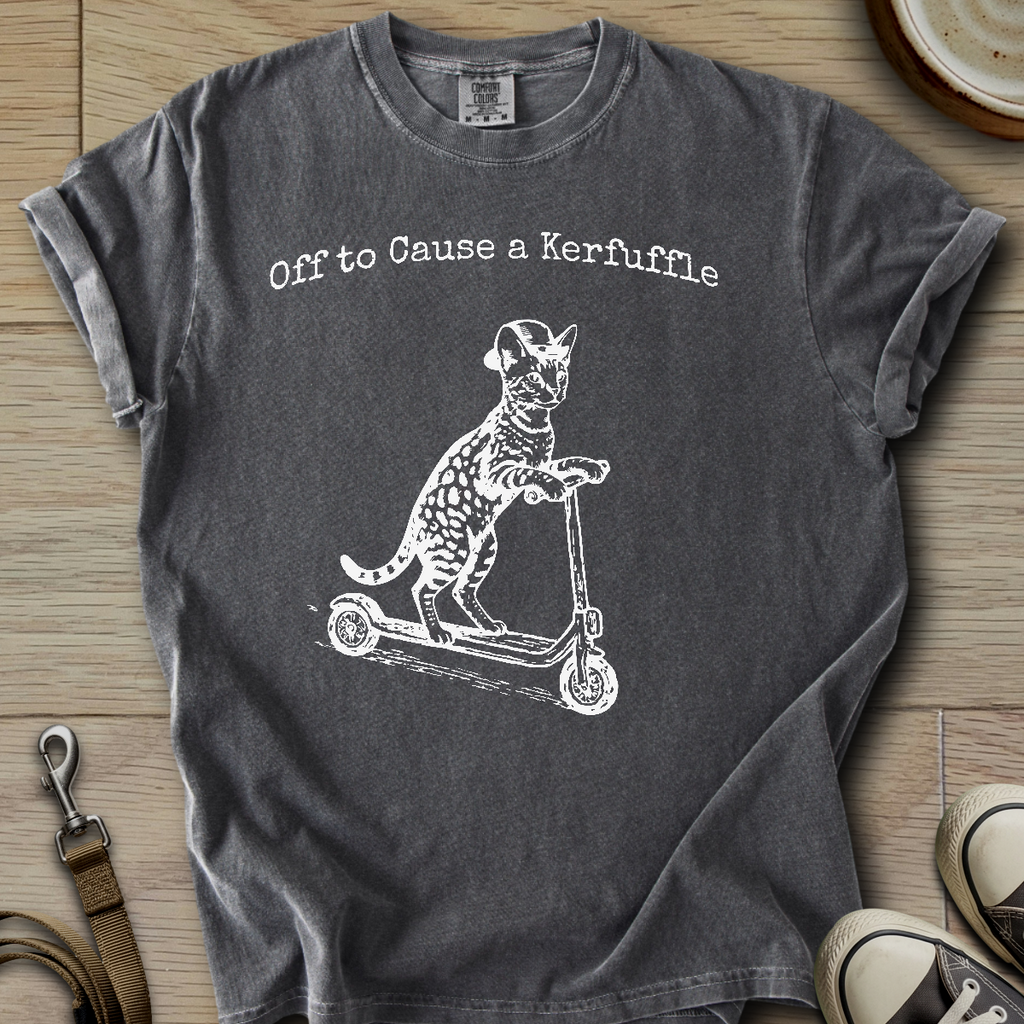 Off to Cause a Kerfuffle - Cat T-Shirt