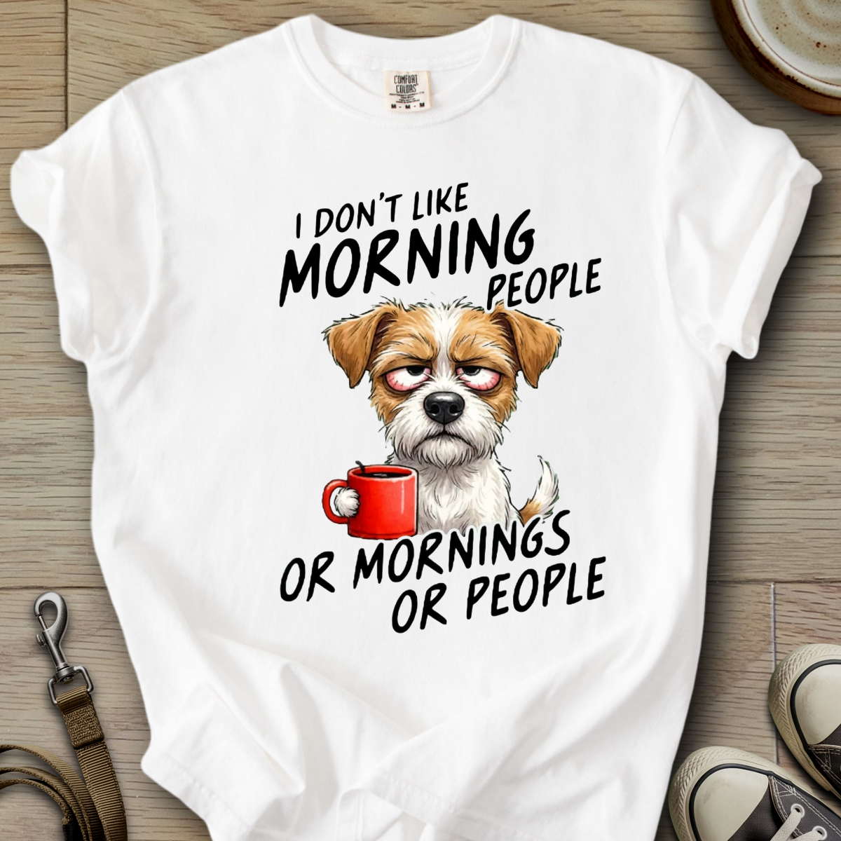 I dont Like Morning - Parson Dog T-Shirt