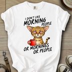 I dont Like Morning - Cat T-Shirt