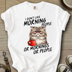 I dont Like Morning - Cat T-Shirt
